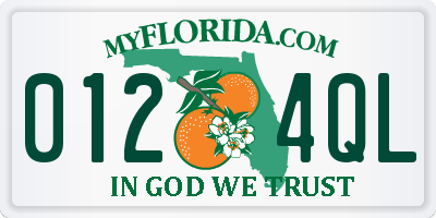 FL license plate 0124QL