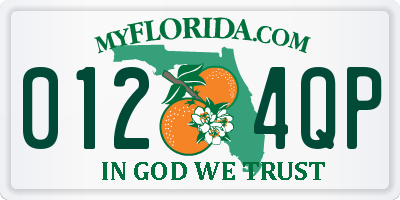 FL license plate 0124QP