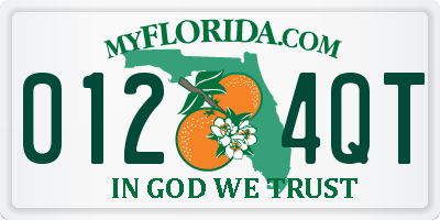 FL license plate 0124QT