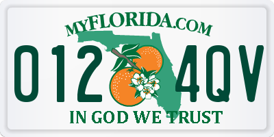 FL license plate 0124QV