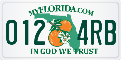 FL license plate 0124RB