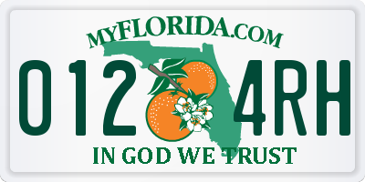FL license plate 0124RH