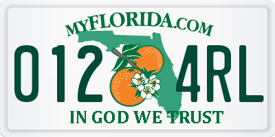 FL license plate 0124RL