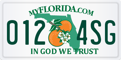 FL license plate 0124SG