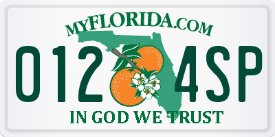 FL license plate 0124SP