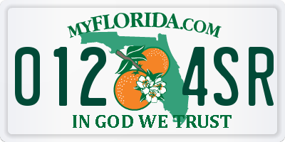 FL license plate 0124SR