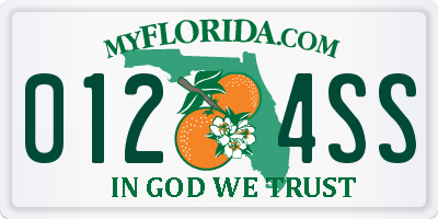 FL license plate 0124SS