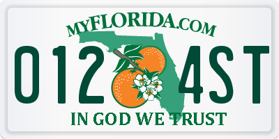 FL license plate 0124ST