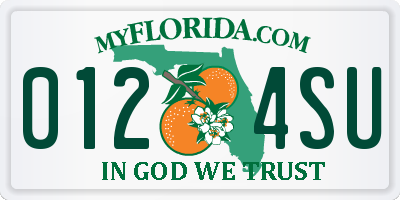 FL license plate 0124SU