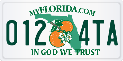 FL license plate 0124TA