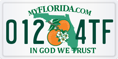 FL license plate 0124TF