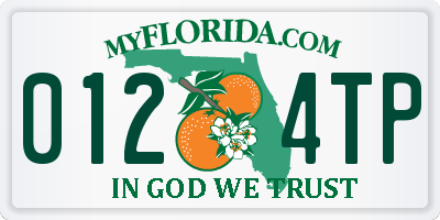 FL license plate 0124TP