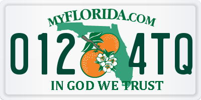 FL license plate 0124TQ