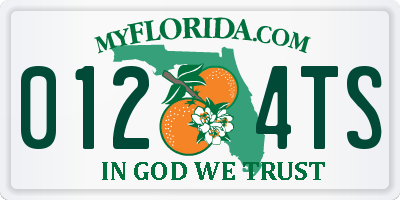 FL license plate 0124TS
