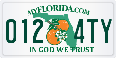 FL license plate 0124TY