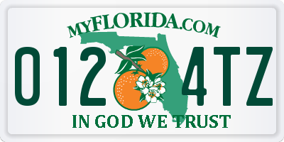 FL license plate 0124TZ