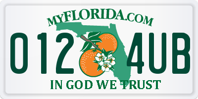 FL license plate 0124UB