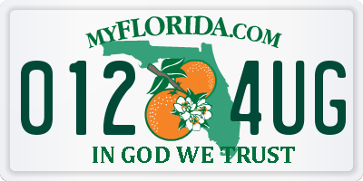 FL license plate 0124UG