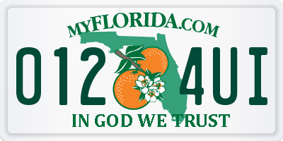 FL license plate 0124UI