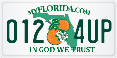 FL license plate 0124UP