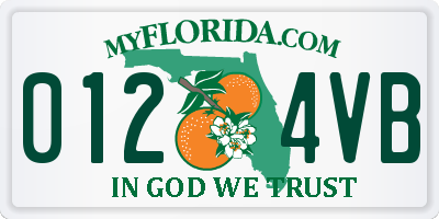 FL license plate 0124VB