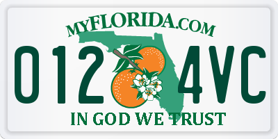 FL license plate 0124VC