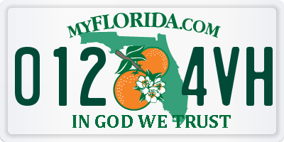 FL license plate 0124VH