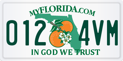 FL license plate 0124VM