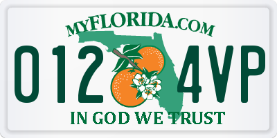 FL license plate 0124VP