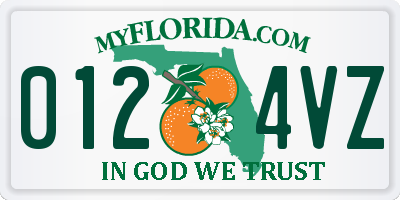 FL license plate 0124VZ