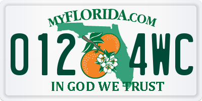 FL license plate 0124WC