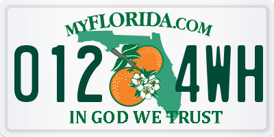 FL license plate 0124WH