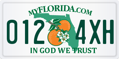 FL license plate 0124XH