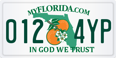 FL license plate 0124YP