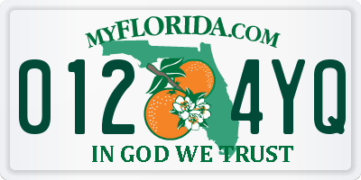 FL license plate 0124YQ