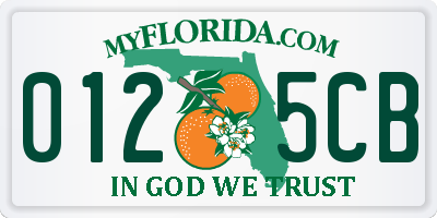FL license plate 0125CB