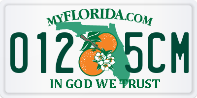 FL license plate 0125CM