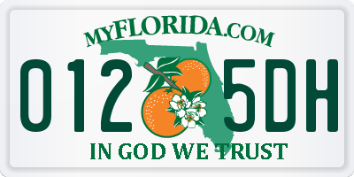 FL license plate 0125DH
