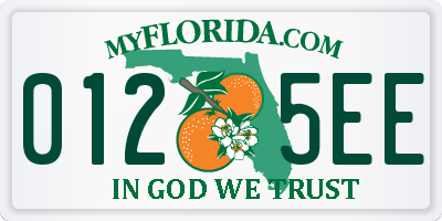 FL license plate 0125EE