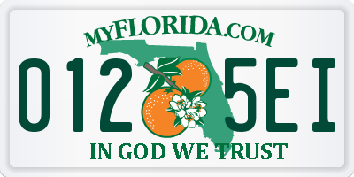 FL license plate 0125EI