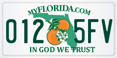 FL license plate 0125FV