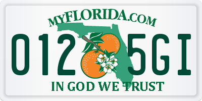 FL license plate 0125GI