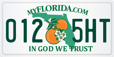 FL license plate 0125HT