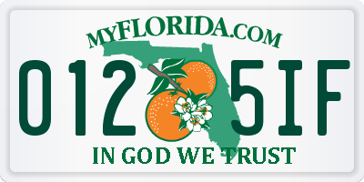 FL license plate 0125IF