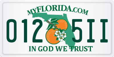 FL license plate 0125II