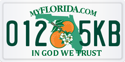 FL license plate 0125KB