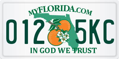 FL license plate 0125KC