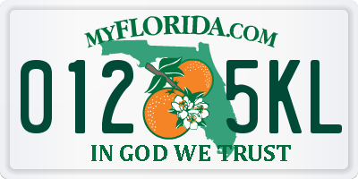FL license plate 0125KL