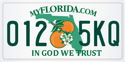 FL license plate 0125KQ