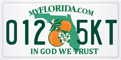 FL license plate 0125KT